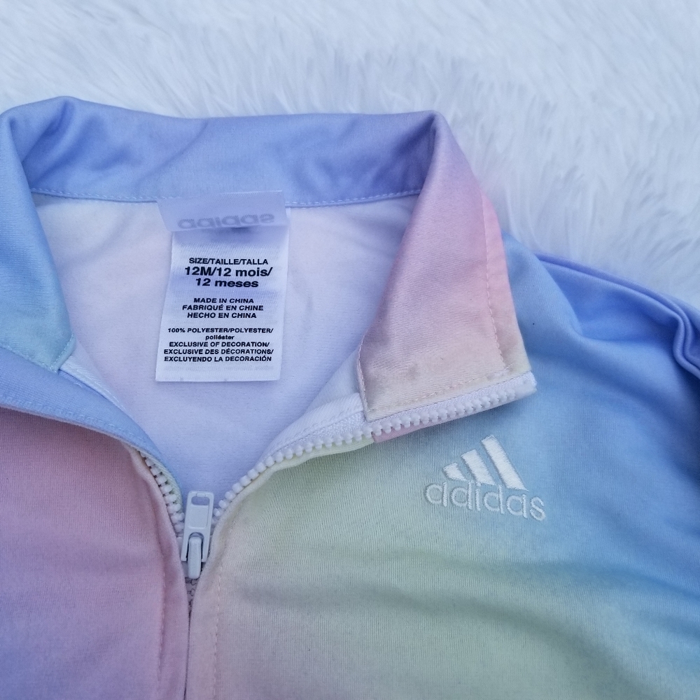 adidas Infant Tie-Dye Track Jacket, 12 Months - Picture 2 of 3